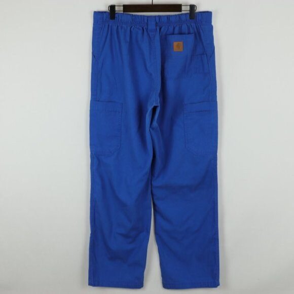 Carhartt Men's Medium Blue Multi-Cargo Ripstop Straight Leg Scrub Pants - Picture 3 of 10